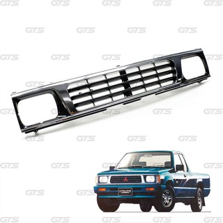 กระจังหน้า ไม่แท้ สีโครเมี่ยม,ดำ สำหรับ Mitsubishi L200 Cyclone Mighty Max Pick Up ปี 1986-1994