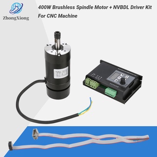 มอเตอร์ 400W Brushless Spindle + Nvbdl ชุดไดร์เวอร์ไม่มีฮอลล์สําหรับเครื่อง Cnc