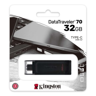 Kingston Type-C Flash Drive USB 3.2 32GB รับประกัน 5 ปี รุ่น DT70/32