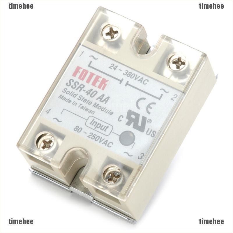 Thimheesolid State Relay SSR-40 AA 40A AC relais 80-250 V to 24-380 VAC ...
