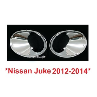 สีชุบ ครอบสปอตไลท์ โฉมเก่า NISSAN JUKE 2011-2014 นิสสัน จู๊ค ครอบสปอตไลท์ SPOT LIGHT COVER สีชุมโครเมื่ยม ครอบไฟ ไฟล่าง