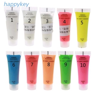 Hap ผงสีนีออนเรืองแสงในที่มืด 0.52oz 10 สี