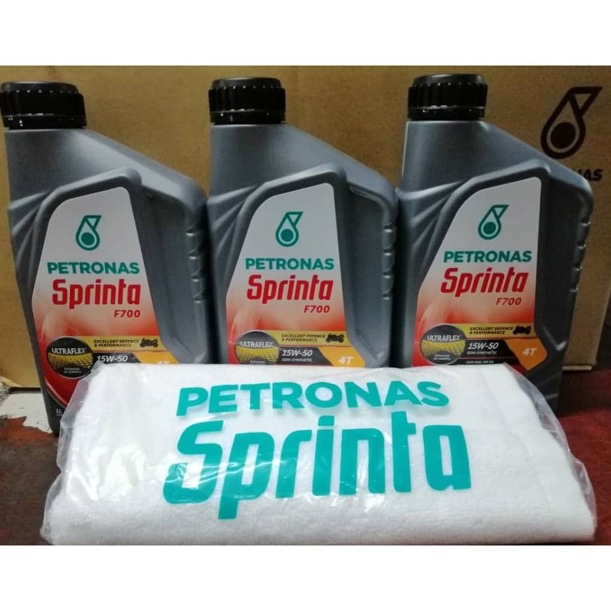 PETRONAS F100 F700 MINERAL SEMI SYNTHETIC FULLY SYNTHETIC มอเตอร์เครื่องยนต์ 4T PETRONAS SPRINTA