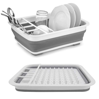 ถาดคว่ำจาน ชาม แบบพับเก็บได้ ใช้งานสะดวก ที่คว่ำจานอเนกประสงค์  Folding dish rack