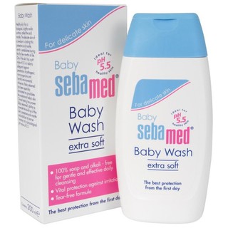 Sebamed® Baby Gentle Wash, Extra Soft 200mL ซีบาเมด เบบี้วอซเอกซ์ตร้าซอฟ ผลิตภัณฑ์อาบน้ำเด็กสูตรอ่อนโยนพิเศษ ไม่ระคายเคื