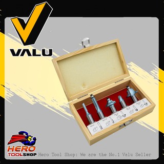 VALU ชุดดอกเร้าเตอร์ 5ชิ้น ก้าน 1/2" รุ่น LC-005E