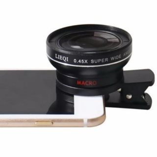 LIEQI LQ-027 2 in 1เลนส์ครอบกล้องมือถือsuper Wide Angle Lens 10X Macro Lens Camera Lens