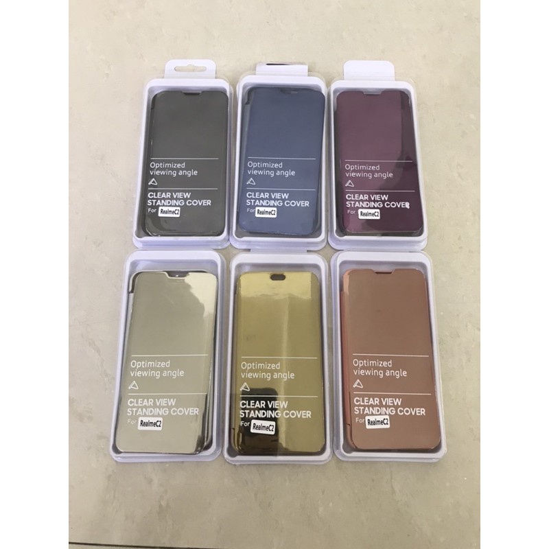 เคสฝาพับ OPPO A1k | Realme C2 Clear View Standing Compatible