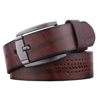 Fin 1 เข็มขัดผู้ชาย เข็มขัดหนัง Man Genuine Leather Belt No. 2329