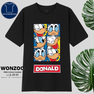 เสื้อยืดผ้าฝ้ายพิมพ์ลายขายดี เสื้อยืด พิมพ์ลาย Donald DUCK DUCK DISNEY สําหรับผู้ใหญ่ และเด็ก