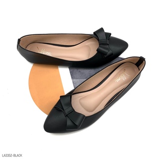 HaloBangkok รองเท้า Flat Shoes หนังไมโครไฟเบอร์ รุ่น LA3352