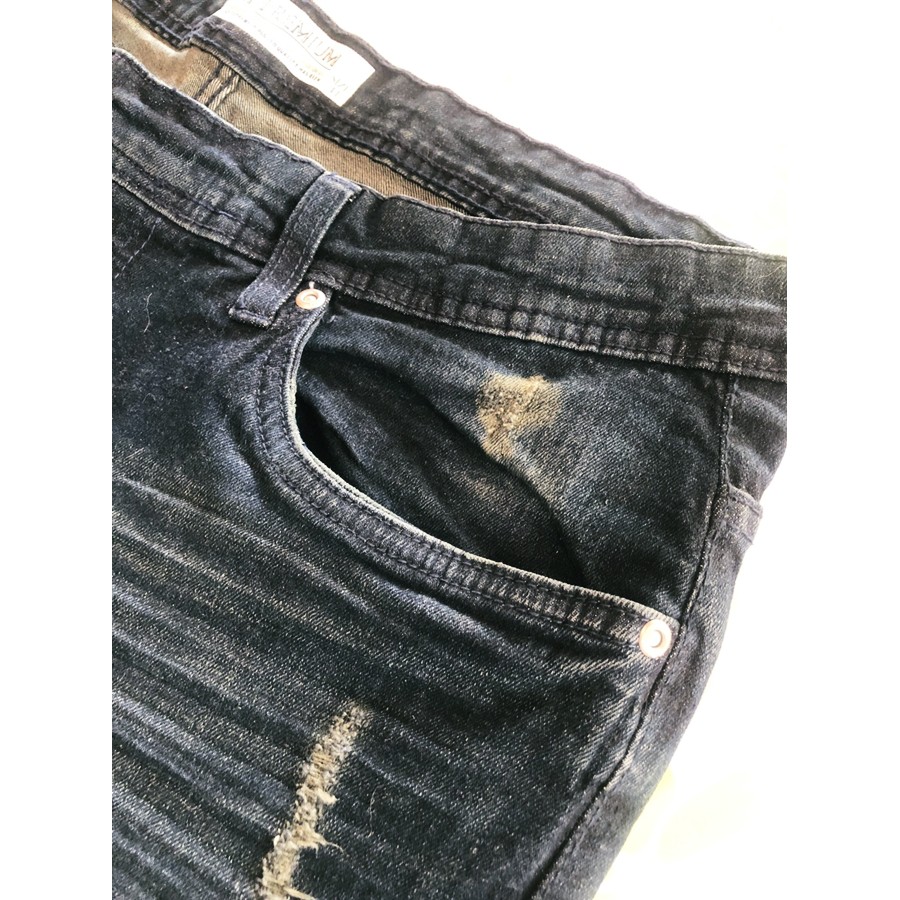 กางเกงยีนส์ชาย Denim Premium ขากระบอก สียีนส์/สีดำ ราคา ถูกที่สุด ดีลบีเคเค แกลเลอรีภาพที่ 5