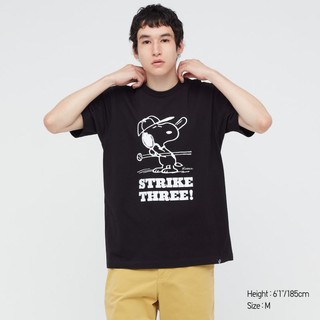 T-ShirtUniqlo เสื้อยืด - PEANUTS SNOOPY FULLTAG MIRROR 1: 1 ของแท้ S-5XL