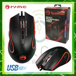 Marvo Mouse Macro M507#เมาส์มาโคร RGB  เมาส์เกมมิ่ง# ประกันศูนย์ 1 ปี