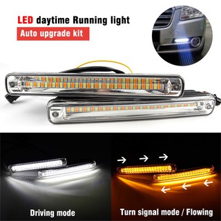 หลอดไฟรถยนต์ไฟ Led Daytime Running Dc 12v Drl สําหรับติดรถยนต์