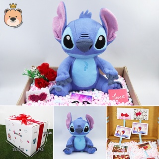 เซ็ตเซอร์ไพรส์ ตุ๊กตา สติช size 8นิ้ว กล่องฝาชน Surprise box - Lilo and stitch ลิขสิทธิ์แท้100%