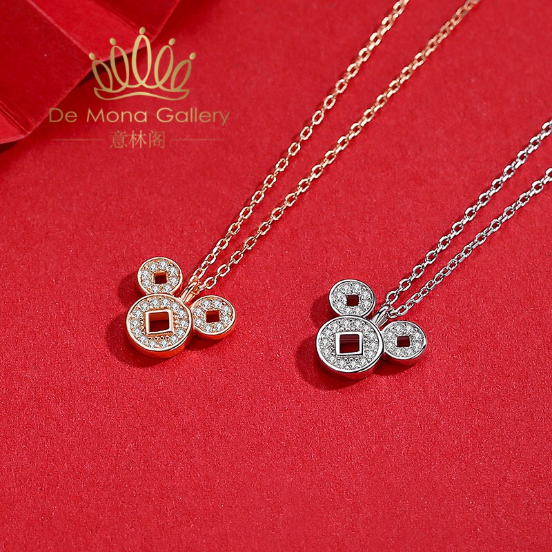 S925 rat you rich เงินสเตอร์ลิง clavicle chain S925 mung guild สร้อยคอสร้อยคอ