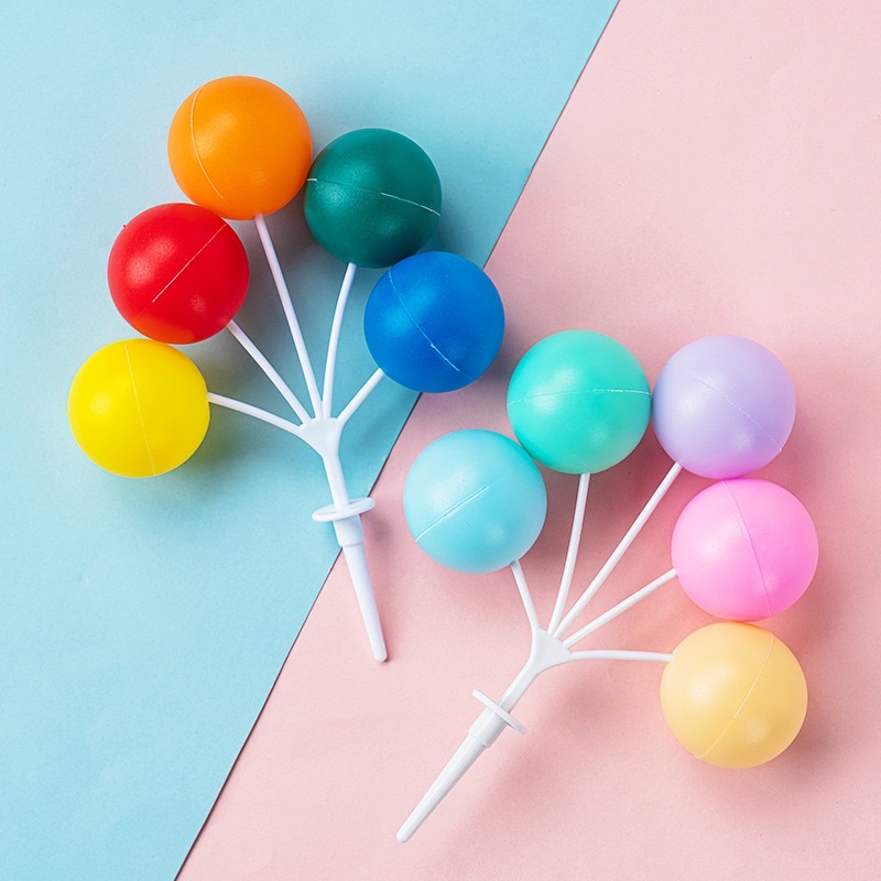 1 แถม 1  ลูกโป่งพลาสติกตกแต่งขนมมี2สี