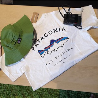 VjZS /Patagonia / Bata เสื้อยืดลําลองสําหรับผู้ชายผู้หญิงแขนสั้นพิมพ์ลาย Fish!