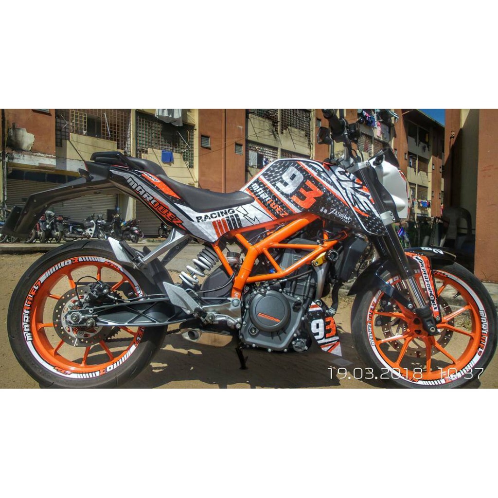 มอเตอร์สติ๊กเกอร์ DUKE 200/390 KTM FULL BODY