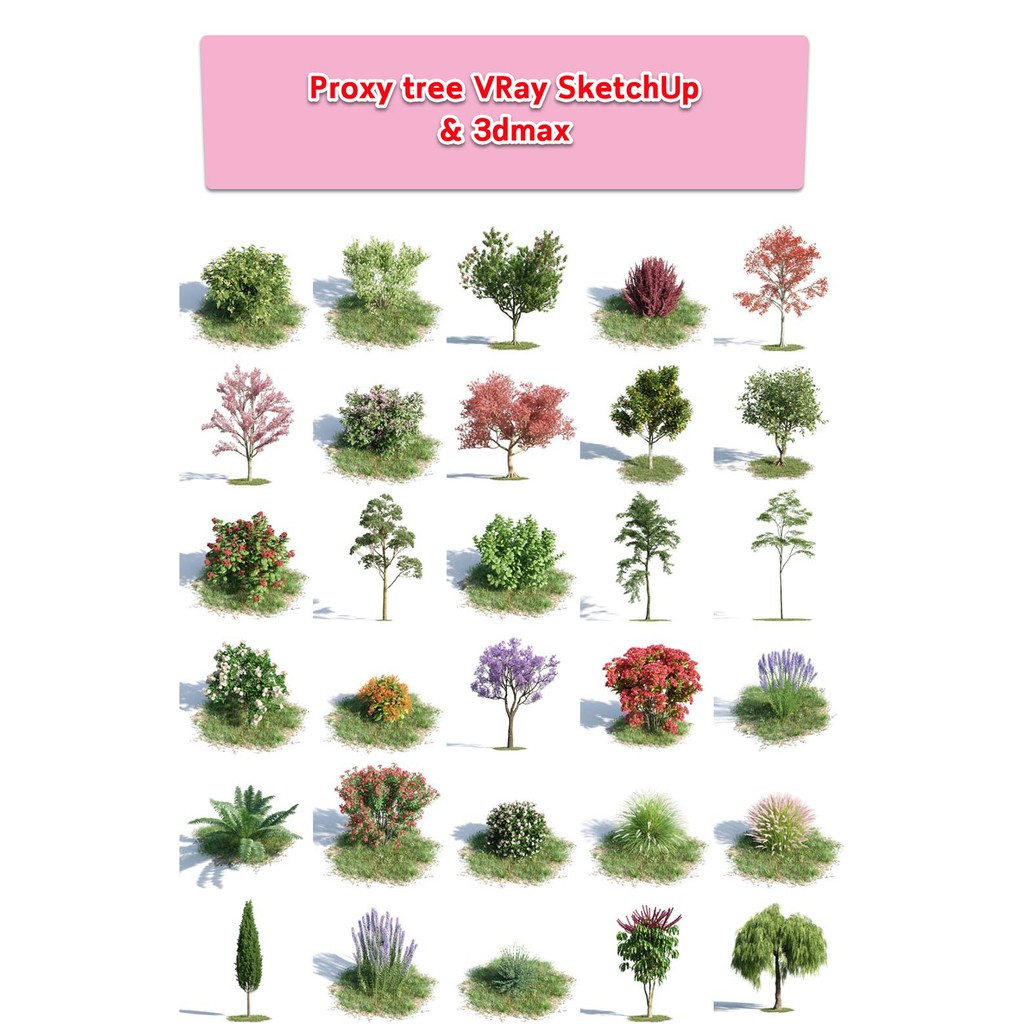 Proxy tree for VRay SketchUp & 3dMax (Archmodel v.163)