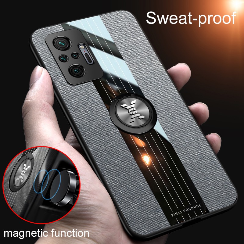 เคส Xiaomi Redmi Note 10 Pro ฮาร์ดเคสกันกระแทกเคสโทรศัพท์ Hybrid Armor Shockproof Ring Case Redmi Note10 Pro Cover Stand