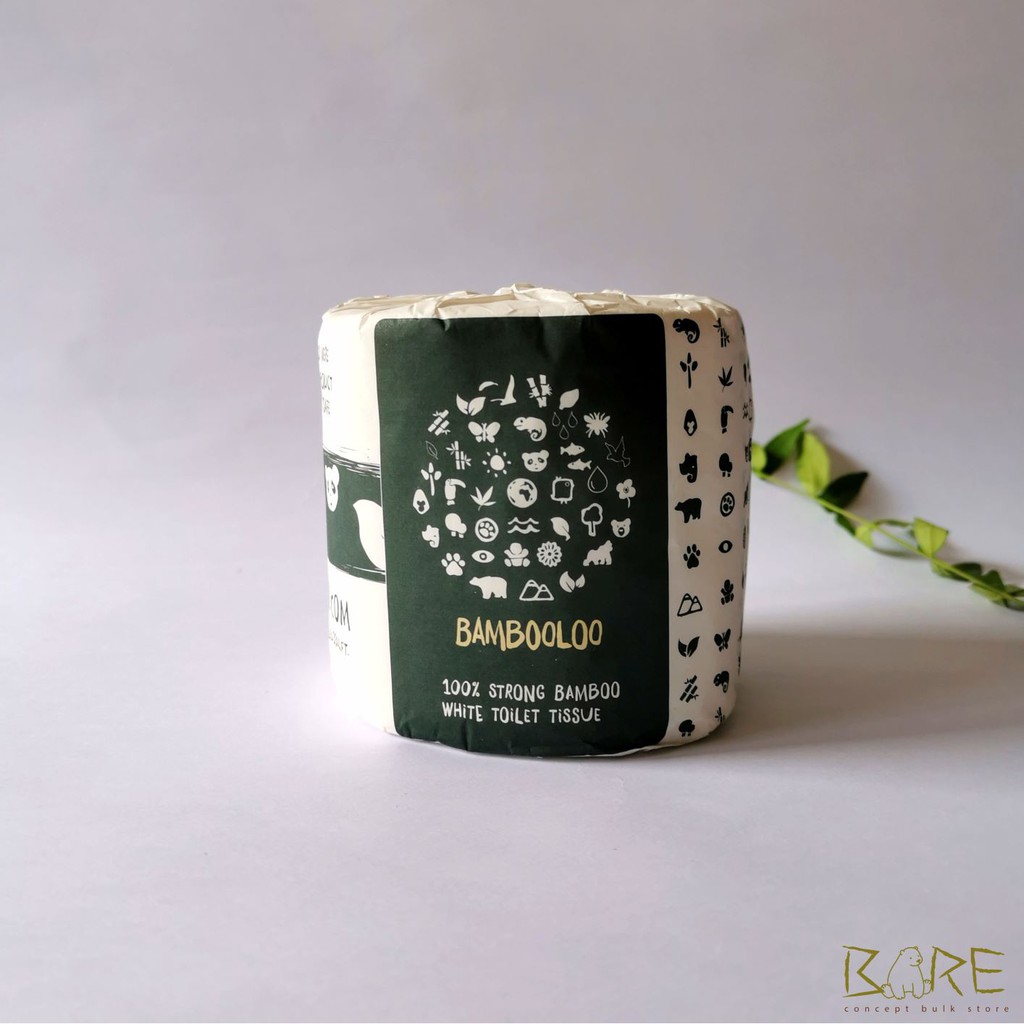 ม้วนเดี่ยว BAMBOOLOO กระดาษชําระม้วนไม้ไผ่ 竹维卫生纸 /Biodegradable /Zero Waste