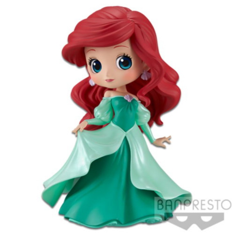 Qposket Ariel เงือกน้อย แอเรียล ฟิกเกอร์ ตุ๊กตา โมเดล เจ้าหญิงดิสนีย์ ของแท้ ญี่ปุ่น Disney เดรส สีเขียว princess