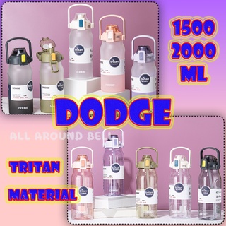 กระบอกน้ำพร้อมสเกลวัดระดับการดื่ม แบรนด์ DODGE ขนาด 1500 ml , 2000 ml เนื้อไททัน ทนความร้อน