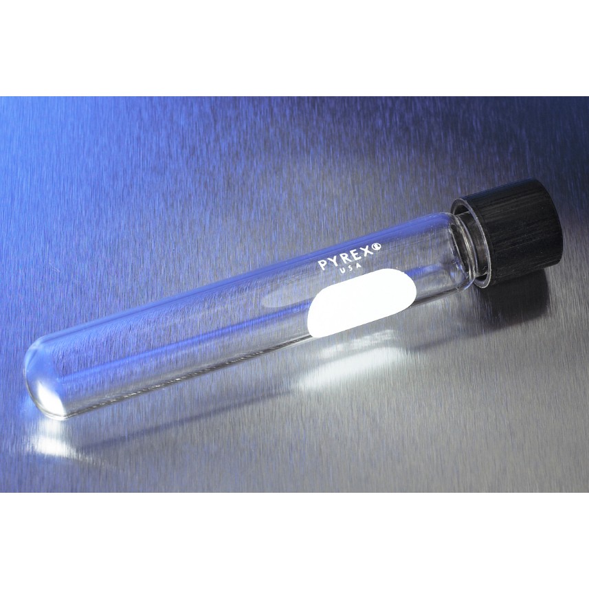 หลอดทดลองแก้ว พร้อมฝาปิด Pyrex Screw CapTest Tube