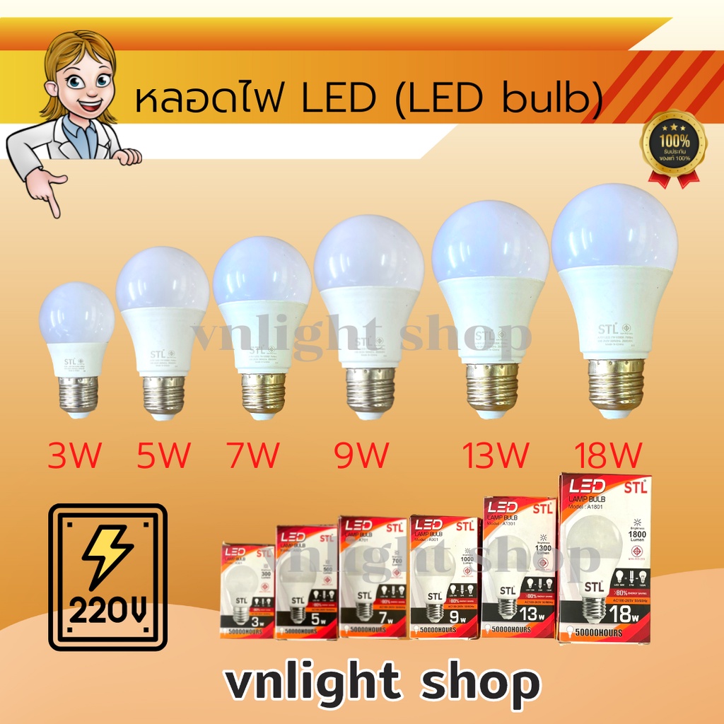 หลอดไฟ หลอดไฟ led หลอด 3w 5w 7w 9w 13w 18w วอร์ม หลอดไฟ 5w e27 warm