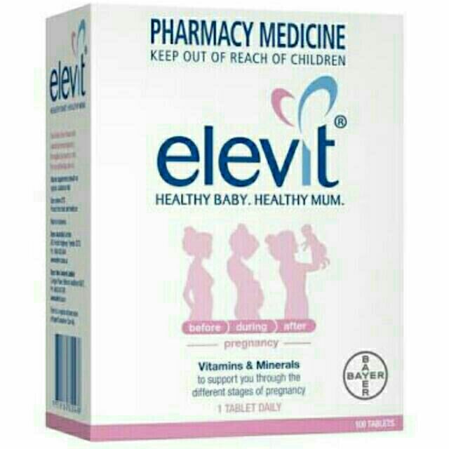 Elevit Healthy Baby Healthy Mum100เม็ด expired 6/2020