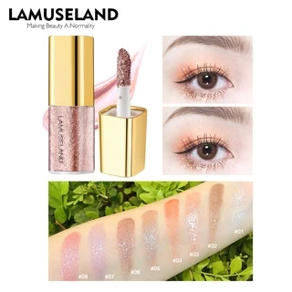 LAMUSELAND อายแชโดว์ แบบกลิตเตอร์ เนื้อลิขวิด มี 8 สี