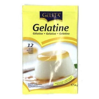 Gelita Gelatin 12 Sheets 20g เจลิต้าเจลาติน 12 แผ่น 20g