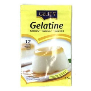 Gelita Gelatin 12 Sheets 20g เจลิต้าเจลาติน 12 แผ่น 20g