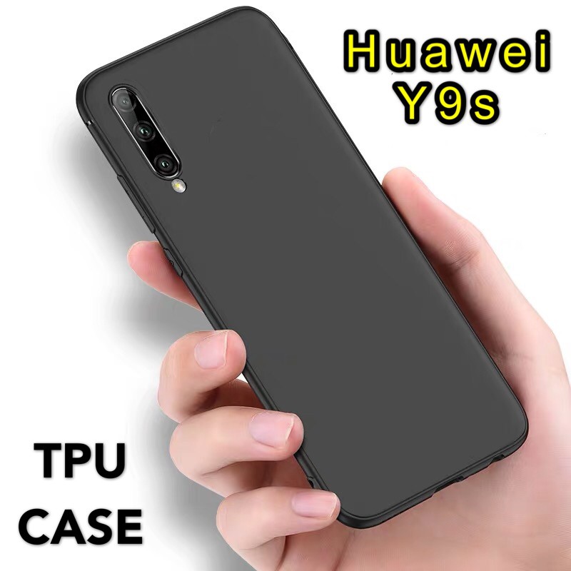 TPU CASE Huawei Y9s เคสซิลิโคนนิ่ม สวยและบางมากสีดําสีแดง [ส่งจากไทย]