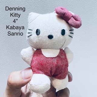 #ตุ๊กตา #เฮลโหล #คิตตี้ #ผ้ายีนส์  #ขนาด4” #งานสะสม #สภาพสมบูรณ์ #งาน #Sanrio #ปีเก่า หายาก #Hello #Kitty #Kabaya #Denim