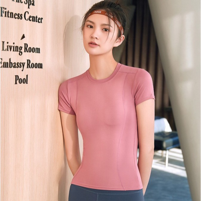 ♥EveSport♥YOGA-104 เสื้อออกกำลังกายผู้หญิง เสื้อกีฬาแขนสั้น - รูปที่ 4