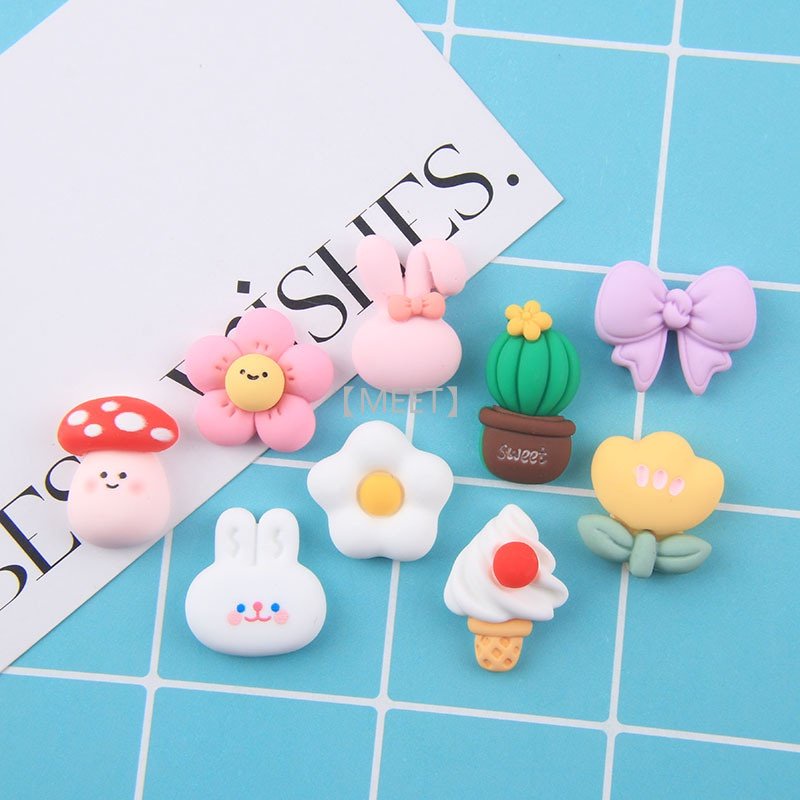 【MEET】1 ชิ้น/ถุง ต้นกระบองเพชร อุปกรณ์ DIY เรซิ่น การ์ตูนน่ารัก แพคเกจวัสดุกาวครีม 3Dสามมิติสต DIYวัสดุทำมือ อุปกรณ์เสริม เคสโทรศัพท์ ตกแต่งเล็บ