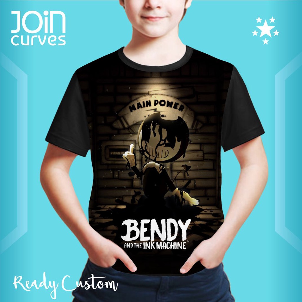 Bendy And The Ink Machine เสื้อยืดเด็กอนิเมะ