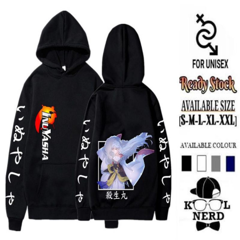 SESHOMARU CHARACTER ANIME HOODIE INUYASHA (CAN REQUEST HOODIE COLOR)