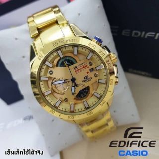 CASIO EDIFICE ⏰ - นาฬิกาสายเลส
- ระบบอนาล็อก
- หน้าโคโนกราฟ 3 วงบอก วัน วันที่ เวลา 24 ชม
- สินค้ามีถ่าน ผ้าเช็ค ถุงผ้า