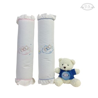 D.S. หมอนข้าง S รุ่นผ้าคอตตอนปักลายหมีก้อนเมฆ Baby Bolster S  Cotton – Fluffy Bear (Embroider)