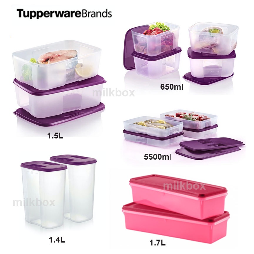 [Tupperware Freezermate] ตู้แช่แข็ง ขนาดเล็ก (650 มล.) / ขนาดกลาง (550 มล. / 1.5 ลิตร) / ตู้แช่แข็ง แบบบาง (1.7 ลิตร) / กระเป๋าลึก ขนาดใหญ่ (1.4 ลิตร)