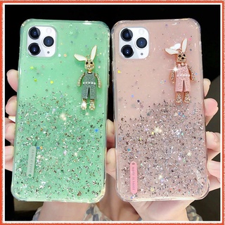 เคสOPPO กระต่าย แวว 🔥 OPPO A53 A93 A31 A92 F9 A7 A5s A12 Reno 4 4Z 3 A3s F7 A12e A5 A9 2020 F11 Pro F5 Reno4 Z A83 A91 R9s Starry sky เพชร Bunny เคสแข็ง OPPOF9