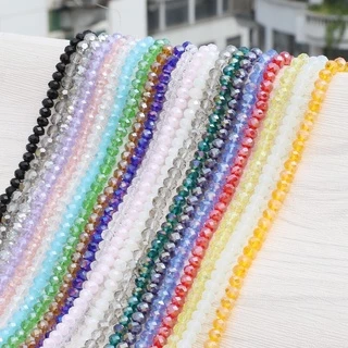 ลูกปัดแก้วคริสตัลออสเตรีย ขนาด 2-8 มม. สําหรับทําเครื่องประดับ DIY