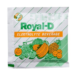 Royal-D รอยัลดี เครื่องดื่มเกลือแร่รสผลไม้รวม 25 กรัม 1กล่องมี10ซอง