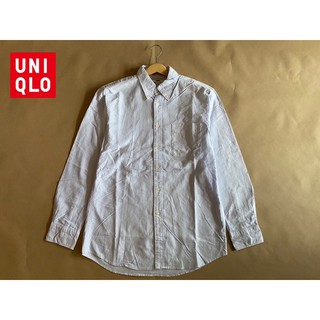 เชิ้ต UNIQLO  ลายริ้วฟ้า