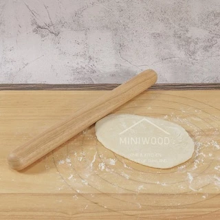 MINIWOOD ไม้คลึงแป้ง ไม้นวดแป้ง อุปกรณ์เบเกอรี่ Straight Rolling Pin 3.5 ซม.
