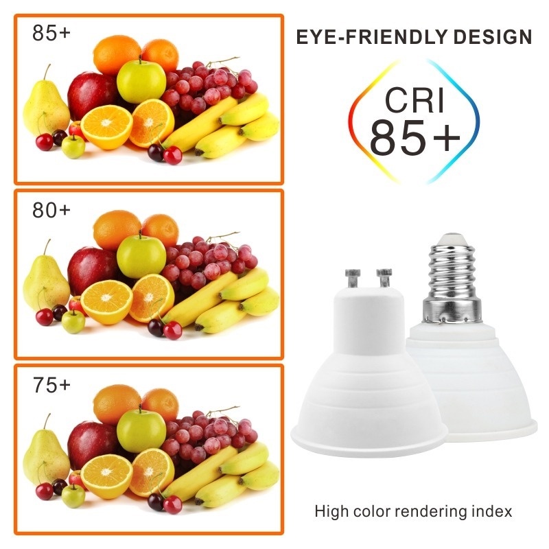 Gu10 MR16 E14 E27 โคมไฟ LED พลาสติก อลูมิเนียม หรี่แสงได้ รูปที่ 8